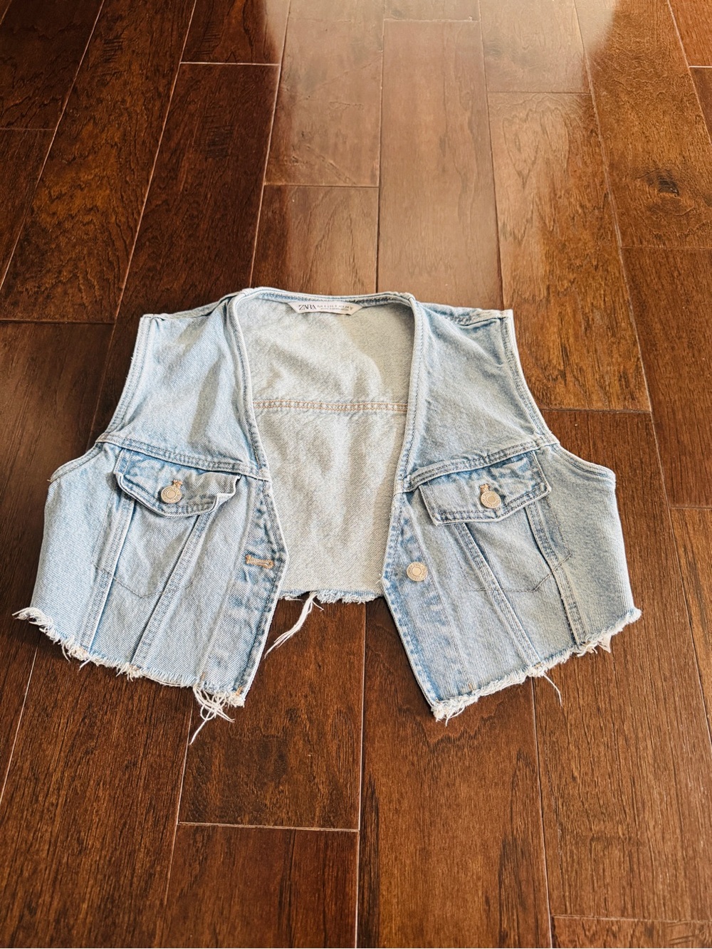 Zara Light Blue Denim Vest